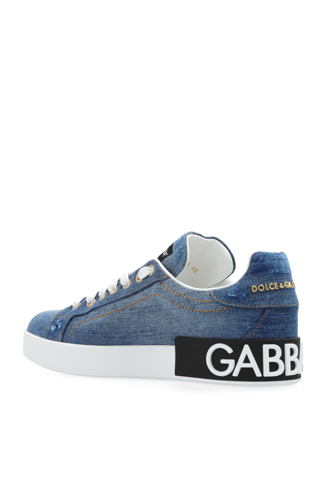 Dolce&Gabbana デニムに合う スニーカー PORTOFINO YACHT 関送無 Portofino denim sneakers in blue - Dolce Gabbana | Mytheresa